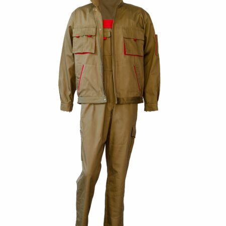 FAIRYCECE Safety Jacket and Bib Pants Waterproof Windproof PVC Work Suit for Men Dark Green